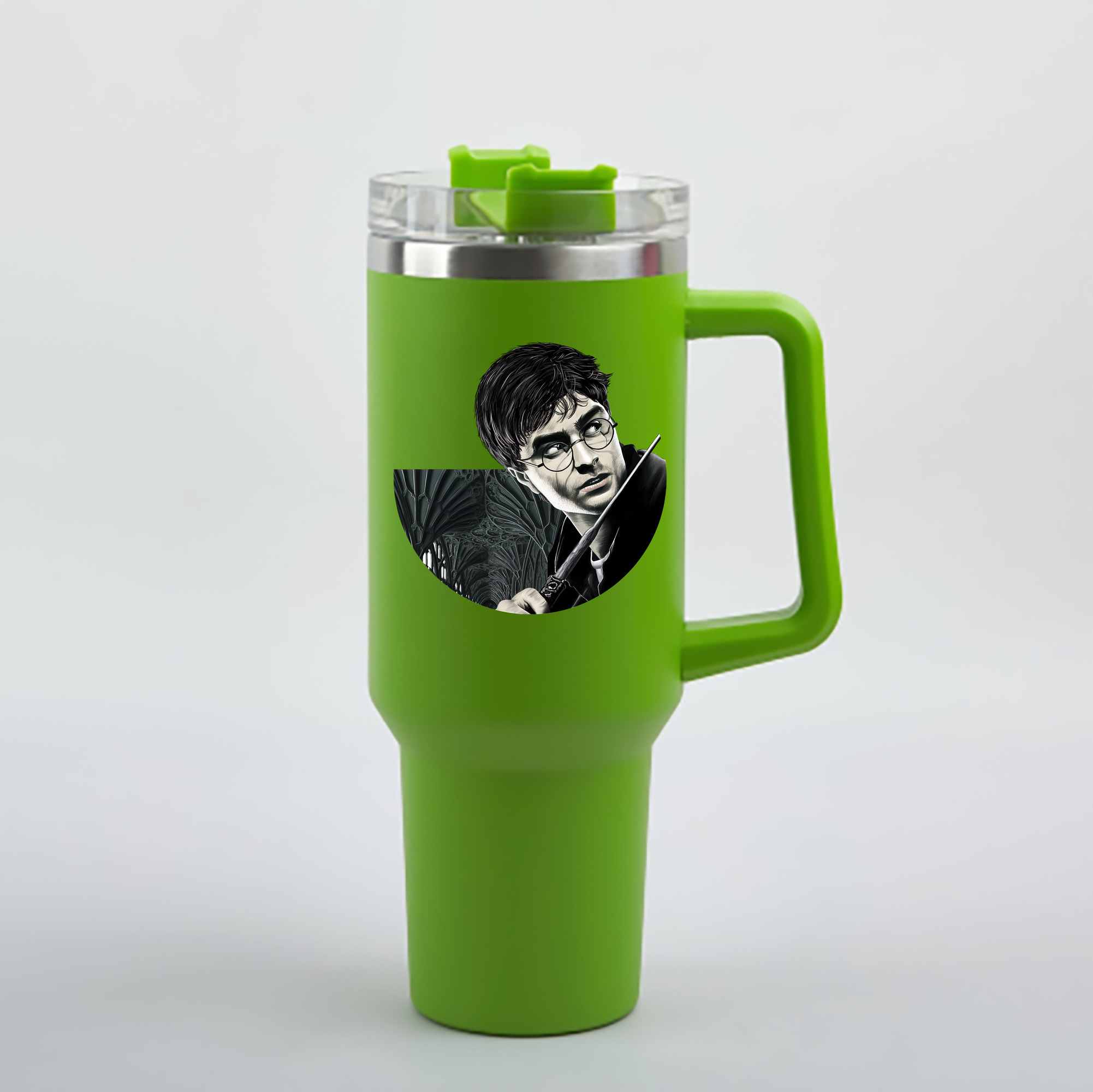 （画像用） Harry Potter ハリー・ポッターシリーズ 1200mL車用タンブラー - クリスタルステッカー（プラスチックストロー付き）